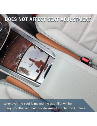 Relleno Espacio Asientos Coche 2PCS Middrivr Cuero Marrón