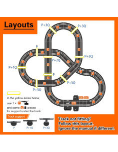 Juego de Pista de Coches de Slot YINGBAO 5.1m con 4 Coches LED 2