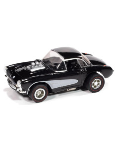 Auto World Xtraction 1957 Chevy Corvette Negro Escala HO