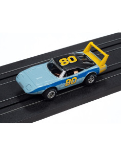 Auto World Dodge Daytona 1969 Azul Amarillo Escala HO Slot Car 2