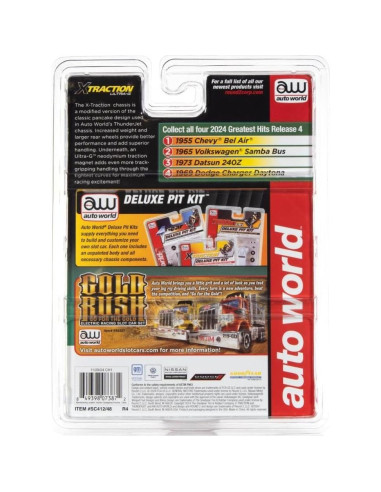 Auto World Dodge Daytona 1969 Azul Amarillo Escala HO Slot Car