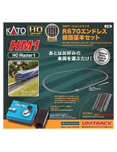 Pista Ovalada Básica Kato HO HM1 R670mm con Energía SX