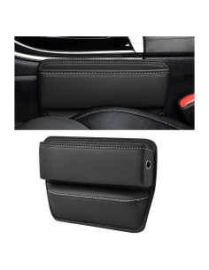 Organizador de Espacio entre Asientos de Coche Povtii Negro