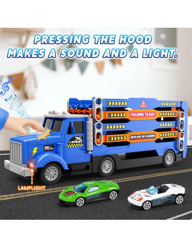 Juego de Pista de Carreras HONGTUO 139.7 cm con 6 Coches