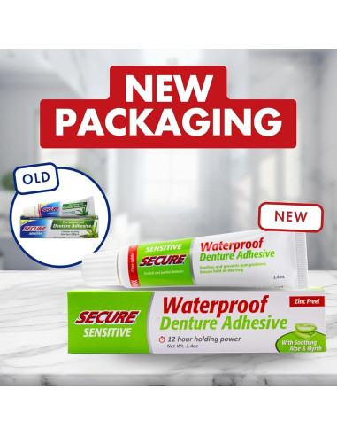 Adhesivo para Dentaduras Seguras Sensitive 300g - Aloe Vera