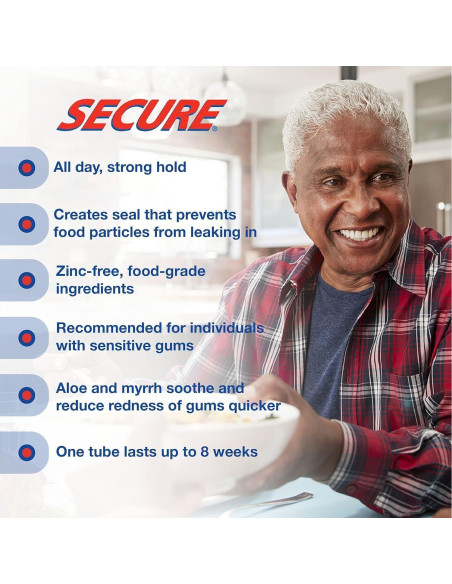 Adhesivo para Dentaduras Seguras Sensitive 300g - Aloe Vera