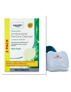 Tabletas Limpiadoras de Dentaduras Equate Sabor Menta 240 Unidades