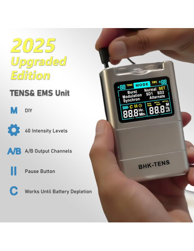 Unidad TENS Digital KR800 con 8 Almohadillas Electrodos