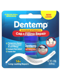 Cemento Dental Dentemp Reparación Rellenos y Coronas 6 Unidades