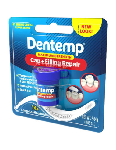 Cemento Dental Dentemp Reparación Rellenos y Coronas 6 Unidades