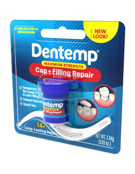 Cemento Dental Dentemp Reparación Rellenos y Coronas 6 Unidades