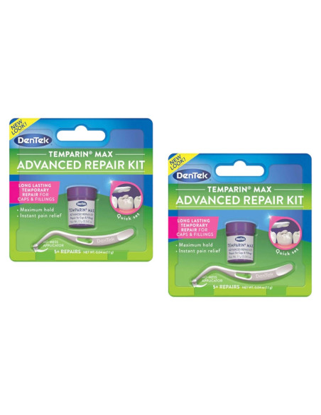 Kit de Reparación Dental DenTek Temparin Max | 5 Reparaciones | 17.75 Gramos