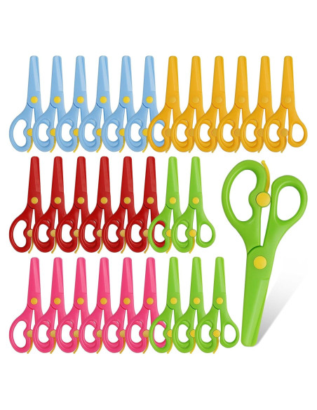 30 Tijeras de Seguridad para Niños Dcocdeely Multicolores