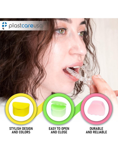 Paquete de 30 Estuches para Dentaduras PlastCare USA - Almacenamiento Discreto