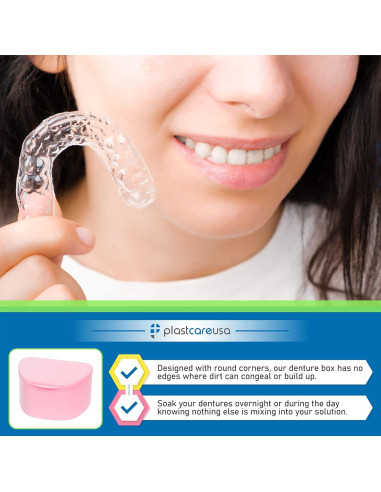Paquete de 30 Estuches para Dentaduras PlastCare USA - Almacenamiento Discreto