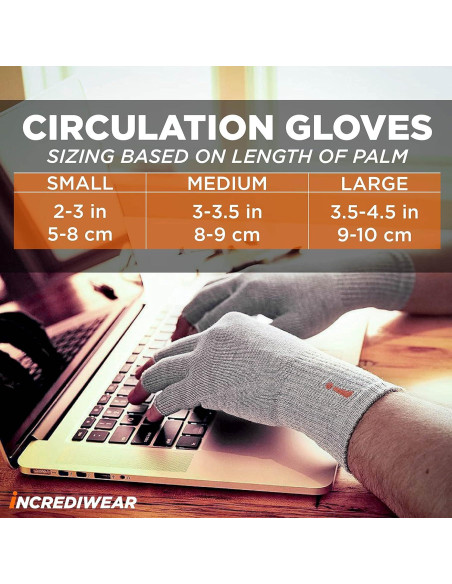 Guantes de Circulación Sin Dedos Incrediwear para Artritis - Pequeño