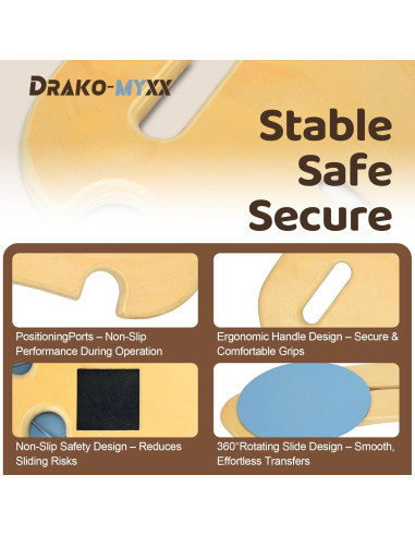 Tabla de Transferencia Deslizante Drako-Myxx con Cinturón 80x22 cm