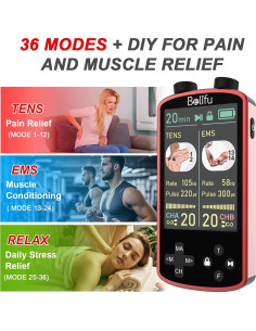 Unidad de Estimulador Muscular TENS EMS Belifu 4 en 1 - 36 Modos 2