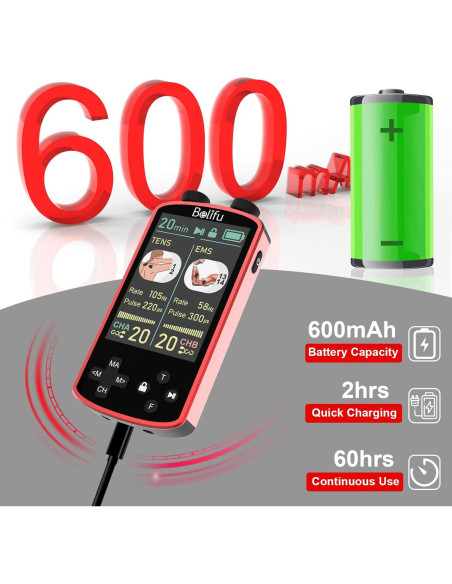 Unidad de Estimulador Muscular TENS EMS Belifu 4 en 1 - 36 Modos