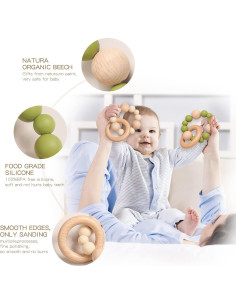 Set de 2 Pulseras de Silicona y Haya Promise Babe para Bebés 2