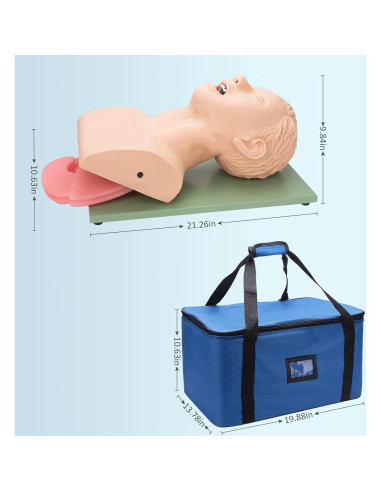 Simulador de Intubación Endotraqueal Healthible - Maniquí Adulto PVC