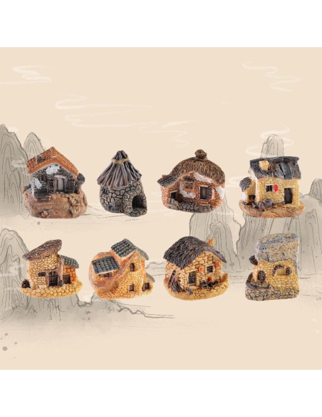 Paquete de 8 casas de campo en miniatura Beauy Girl