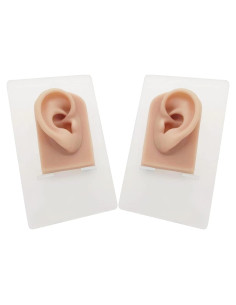 Modelo de Oreja de Silicona GSA - 2 Pcs para Perforación y Exhibición