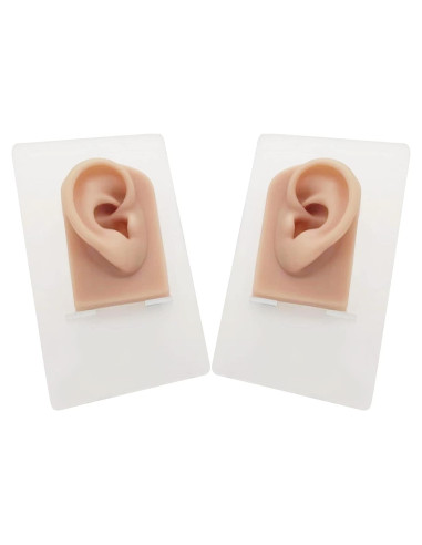 Modelo de Oreja de Silicona GSA - 2 Pcs para Perforación y Exhibición