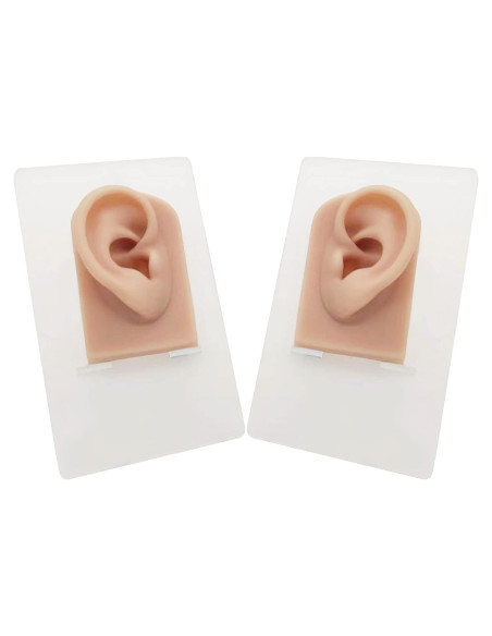 Modelo de Oreja de Silicona GSA - 2 Pcs para Perforación y Exhibición