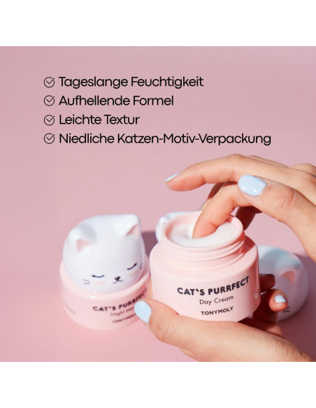 Crema Diurna Hidratante TonyMoly Gato 50g Suaviza y Calma