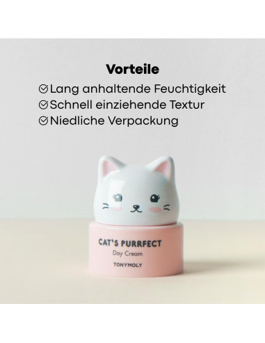 Crema Diurna Hidratante TonyMoly Gato 50g Suaviza y Calma