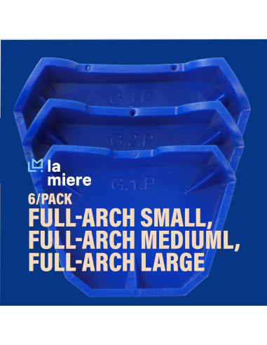 Kit de Bandejas de Impresión Dental LA MIERE 6 Pcs - Pequeño, Mediano, Grande