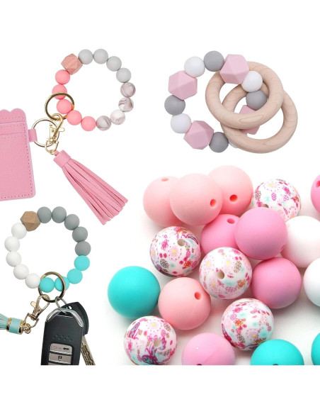 Perlas de Silicona 15mm Accesorios David 50 Piezas Flores