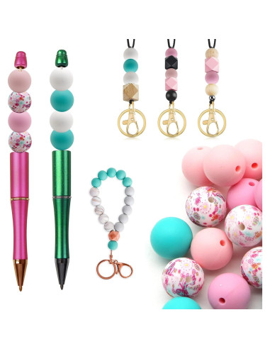 Perlas de Silicona 15mm Accesorios David 50 Piezas Flores