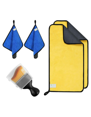 Kit de Paños de Limpieza de Auto KDUHQK - 4 Piezas Microfibra