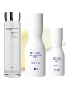 Paquete Doble Suero Retinol IOPE 4X1% + Esencia Bio-Condicionadora