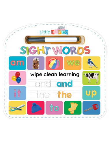 Write & Wipe Sight Words - Children's Novelty Learning Board Book - Wipe Clean - Educational