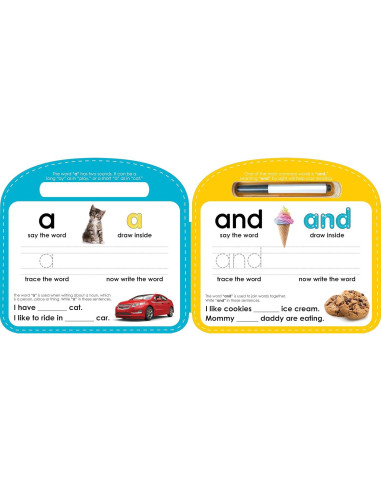 Write & Wipe Sight Words - Children's Novelty Learning Board Book - Wipe Clean - Educational