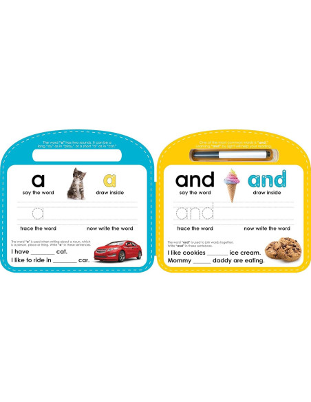 Write & Wipe Sight Words - Children's Novelty Learning Board Book - Wipe Clean - Educational