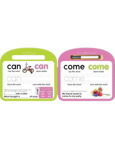 Write & Wipe Sight Words - Children's Novelty Learning Board Book - Wipe Clean - Educational