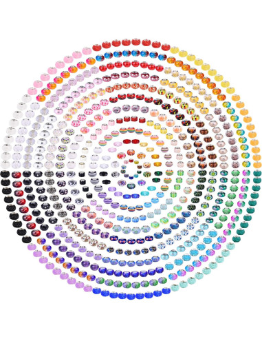 240 Piezas Cuentas Europeas AIPRIDY para Joyería DIY