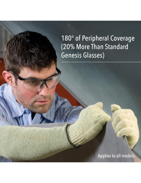 Gafas de Seguridad Honeywell Uvex Genesis XC, Marco Negro, Lente Ámbar