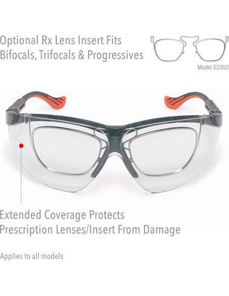 Gafas de Seguridad Honeywell Uvex Genesis XC, Marco Negro, Lente Ámbar