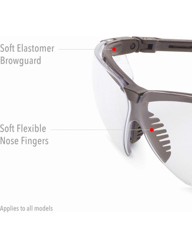 Gafas de Seguridad Honeywell Uvex Genesis XC, Marco Negro, Lente Ámbar