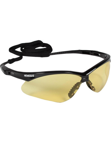 Gafas de Seguridad Nemesis 3000359 - 3 Pares, Marco Negro, Lente Ámbar