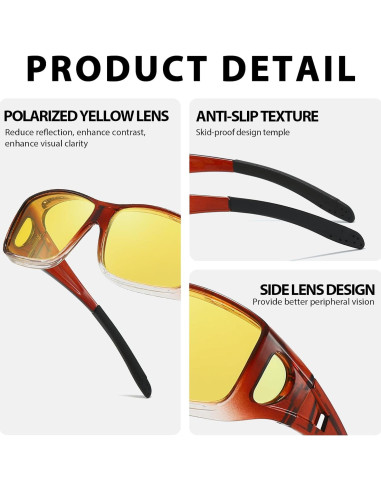Gafas de Visión Nocturna VIEWBETTER Lentes Amarillos Polarizados