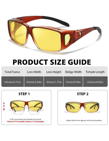 Gafas de Visión Nocturna VIEWBETTER Lentes Amarillos Polarizados