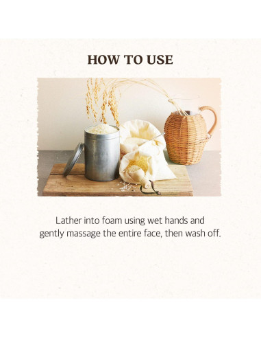 SKINFOOD Set de Limpieza Facial: Espuma de Arroz y Toallitas