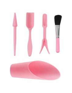 Juego de Herramientas de Jardín de Plástico Rosa - 5 Piezas