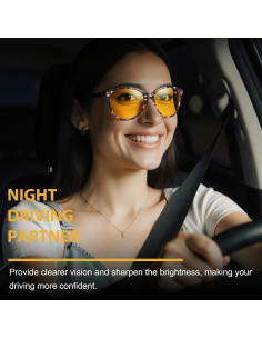 Gafas de Visión Nocturna LVIOE Amarillas Polarizadas Unisex 2